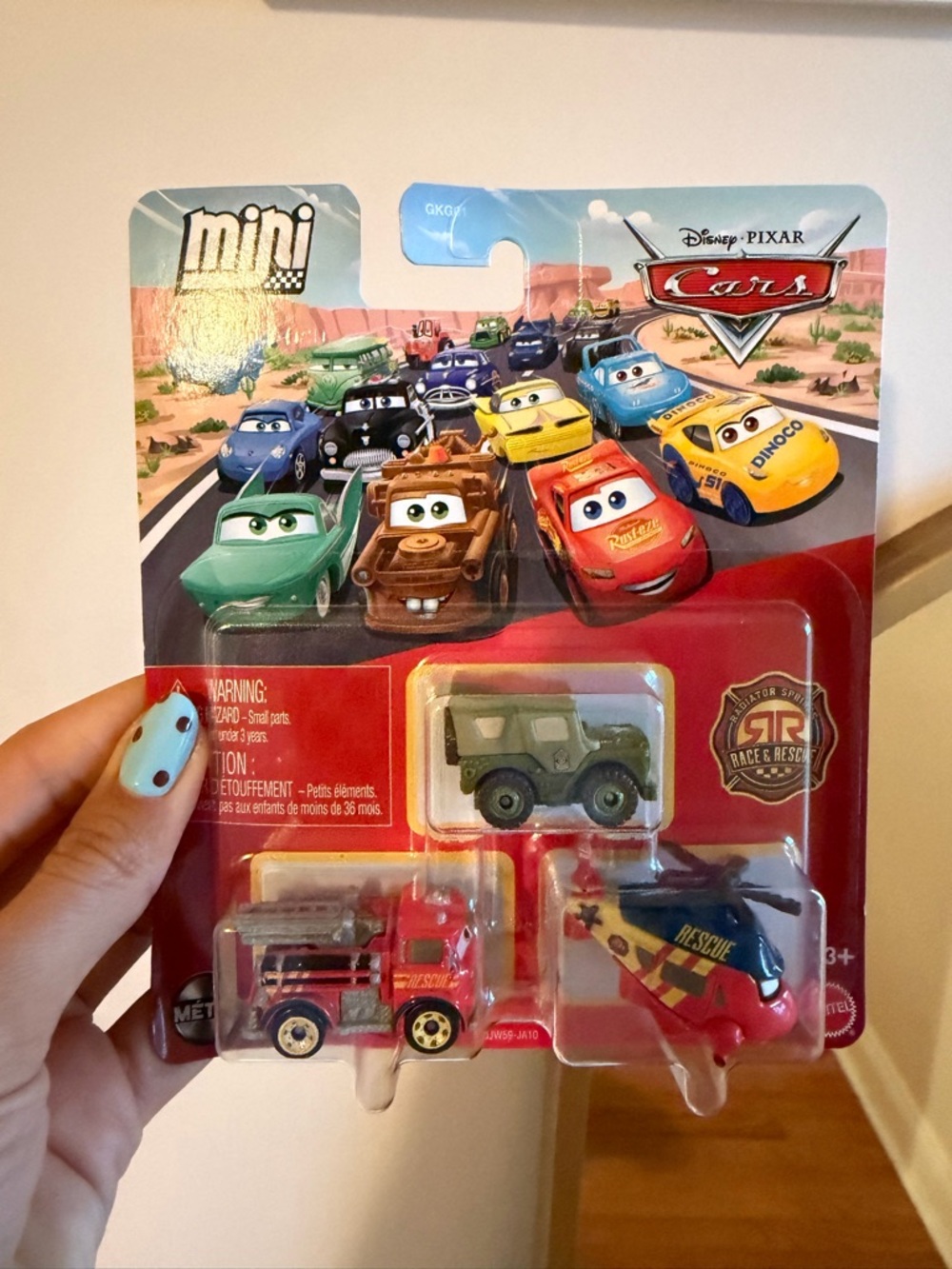 Mattel Cars Mini Rescue Pack - Red, Green, Yellow, Blue
